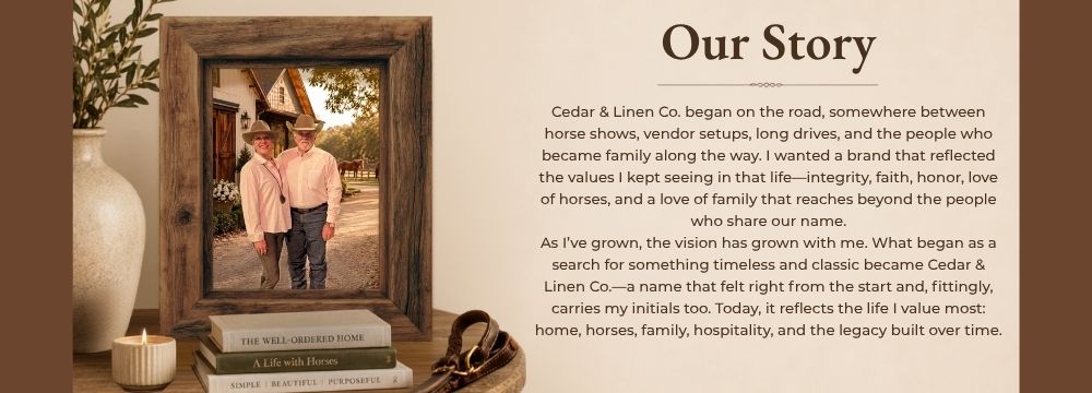 Cedar & Linen Co. founders at a horse show